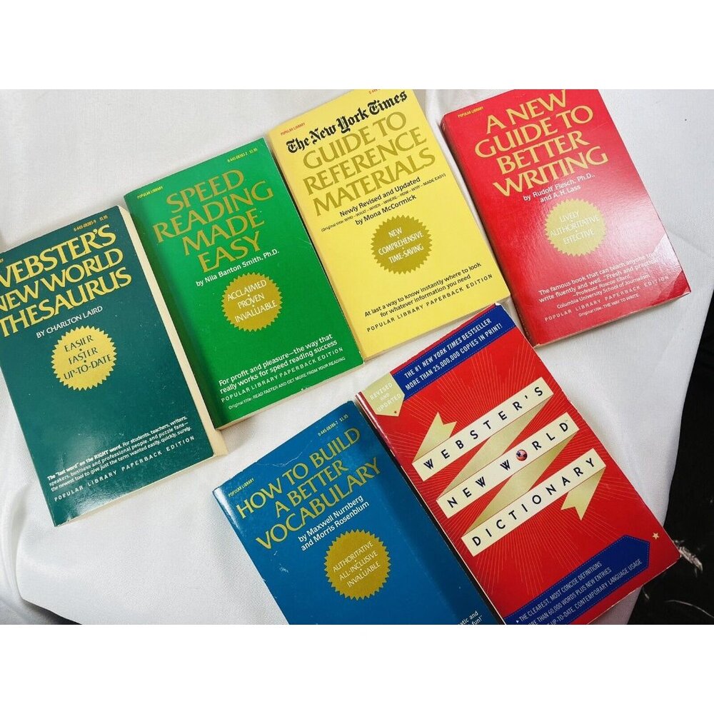 Webster’s Popular Library Desk Top Reference Vintage 5 Book Set - Picture 5 of 12